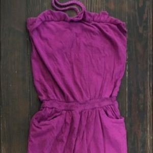 Purple strapless jumper